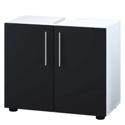 Badezimmermöbel Set in Weiß Schwarz - Cranies I (vierteilig)