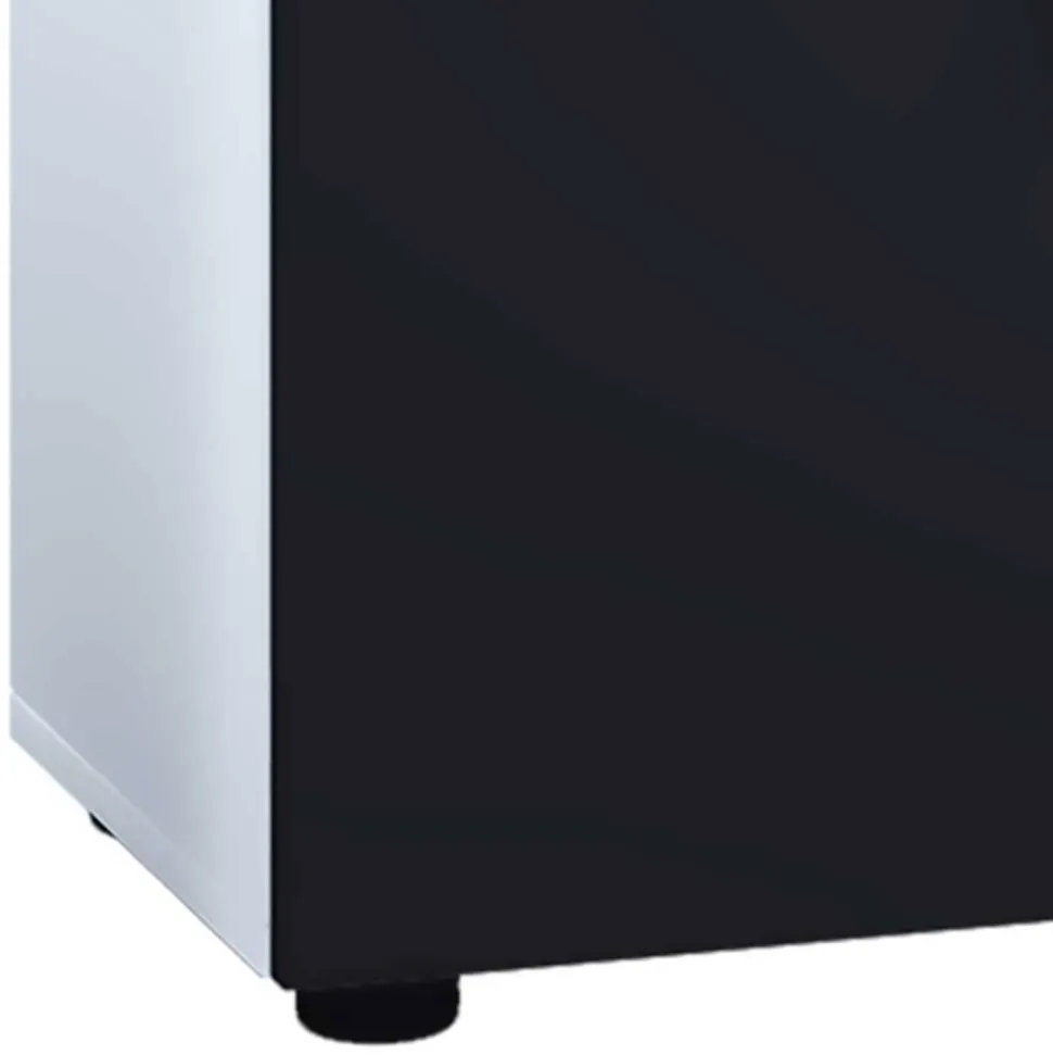 Badezimmermöbel Set in Weiß Schwarz - Cranies I (vierteilig)