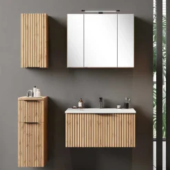 Badezimmermöbel Setangebot in Wildeiche - Crystoga (vierteilig)