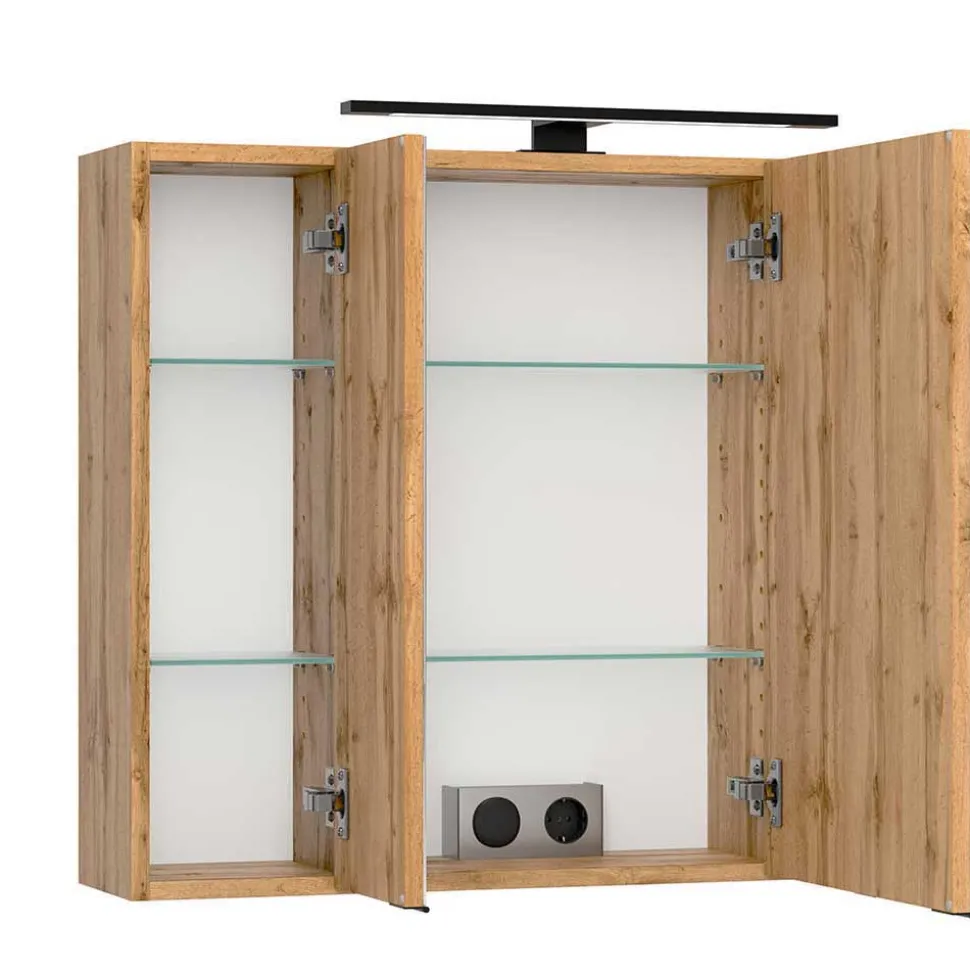 Badezimmermöbel Setangebot in Wildeiche - Crystoga (vierteilig)