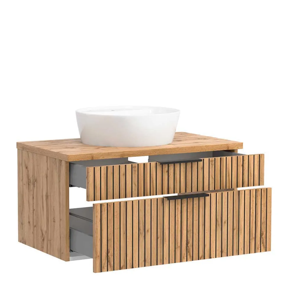 Badezimmermöbel Waschplatz Kombination - Crystoga (dreiteilig)