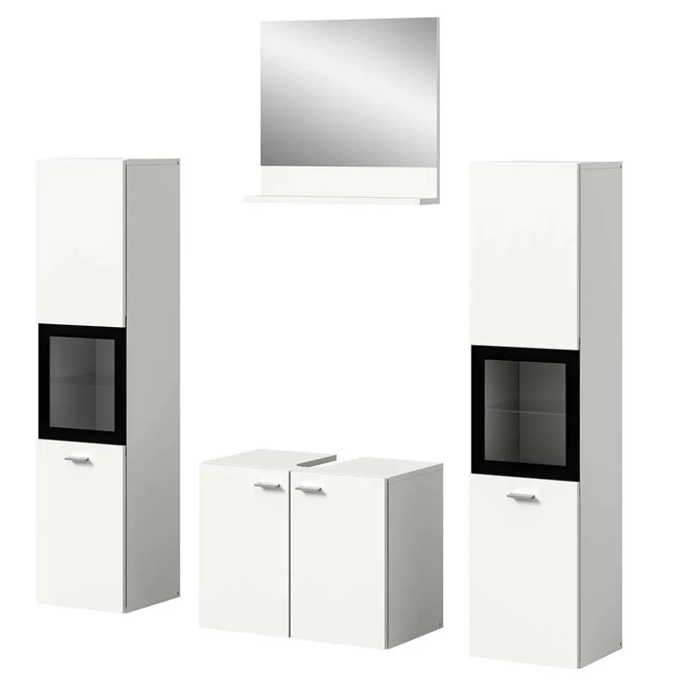 Badezimmermöbel-Kombi in Weiß - Harmone (vierteilig)