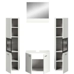 Badezimmermöbel-Kombi in Weiß - Harmone (vierteilig)