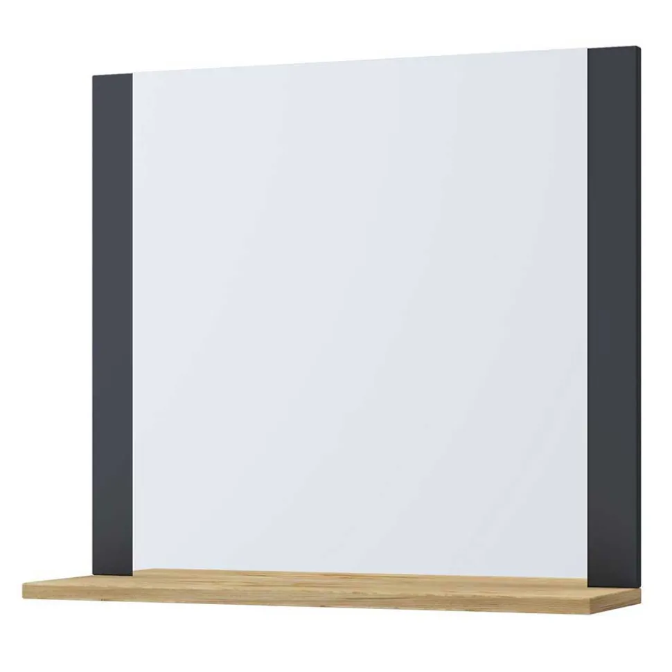 Badezimmerspiegel in Wildeiche Honig & Anthrazit - Effect