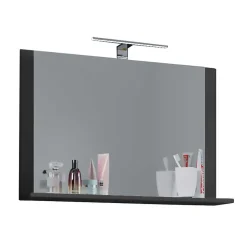 Badezimmerspiegel mit Ablage in Anthrazit - Luzern