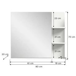 Badezimmerspiegel mit Ablagen - Hihat