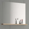 Badezimmerspiegel mit Ablage in Holzoptik - Luzern