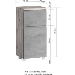 Badmöbel als komplettes Set - Mia (fünfteilig)