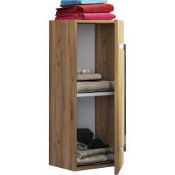 Badmöbel Einrichtungsset - Holz Look - Karin (vierteilig)