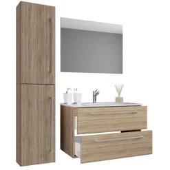 Badmöbel Einrichtungsset für Wandmontage - Caleena (dreiteilig)