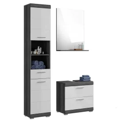 Badmöbel Hochschrank & Beckenschrank & Spiegel - Nancys (dreiteilig)