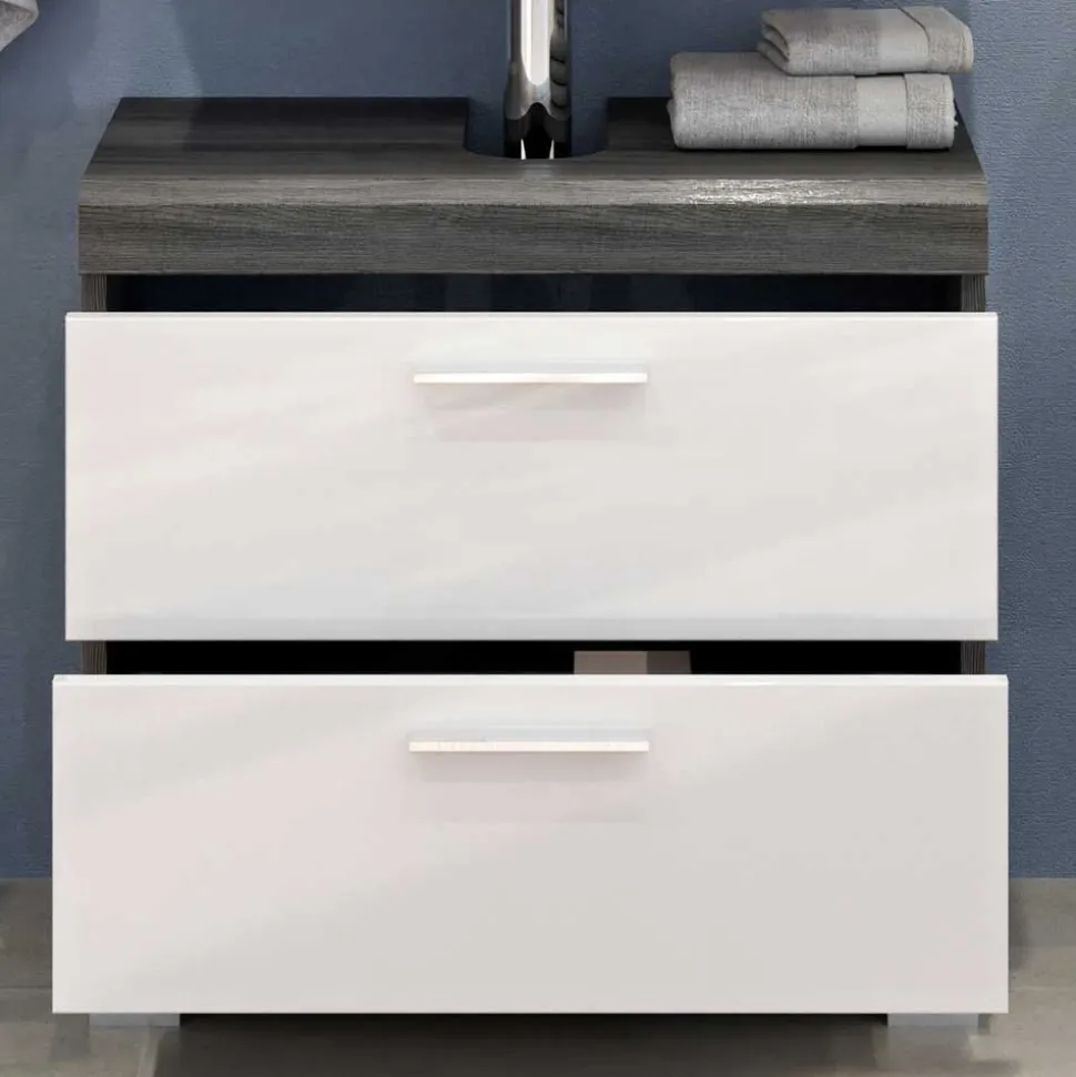 Badmöbel Hochschrank & Beckenschrank & Spiegel - Nancys (dreiteilig)