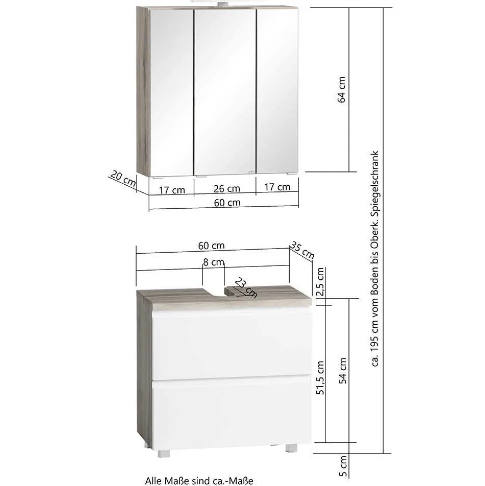 Badmöbel im Modernen Stil Set - Eight (fünfteilig)