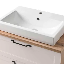 Badmöbel inklusive Aufsatzbecken Set - Trioto (vierteilig)