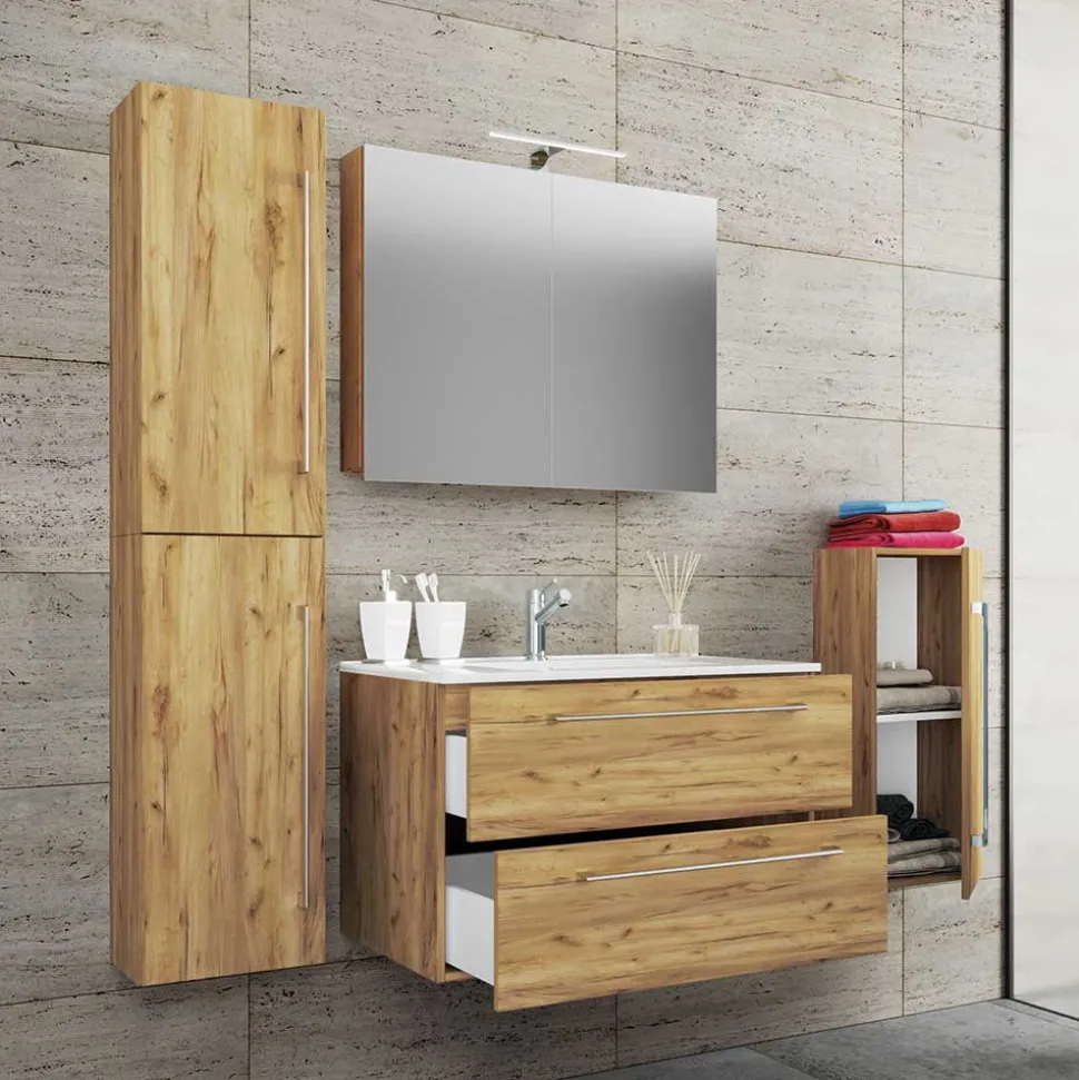 Badmöbel Kombination - Wandmontage - Karin (vierteilig)