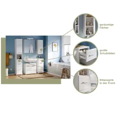 Badmöbel Kombination Hochglanz - Whale (dreiteilig)