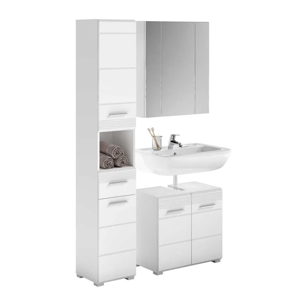 Badmöbel Kombination Hochglanz - Whale (dreiteilig)