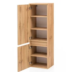 Badmöbel Kombination in Grau Glas - Anviletca (fünfteilig)