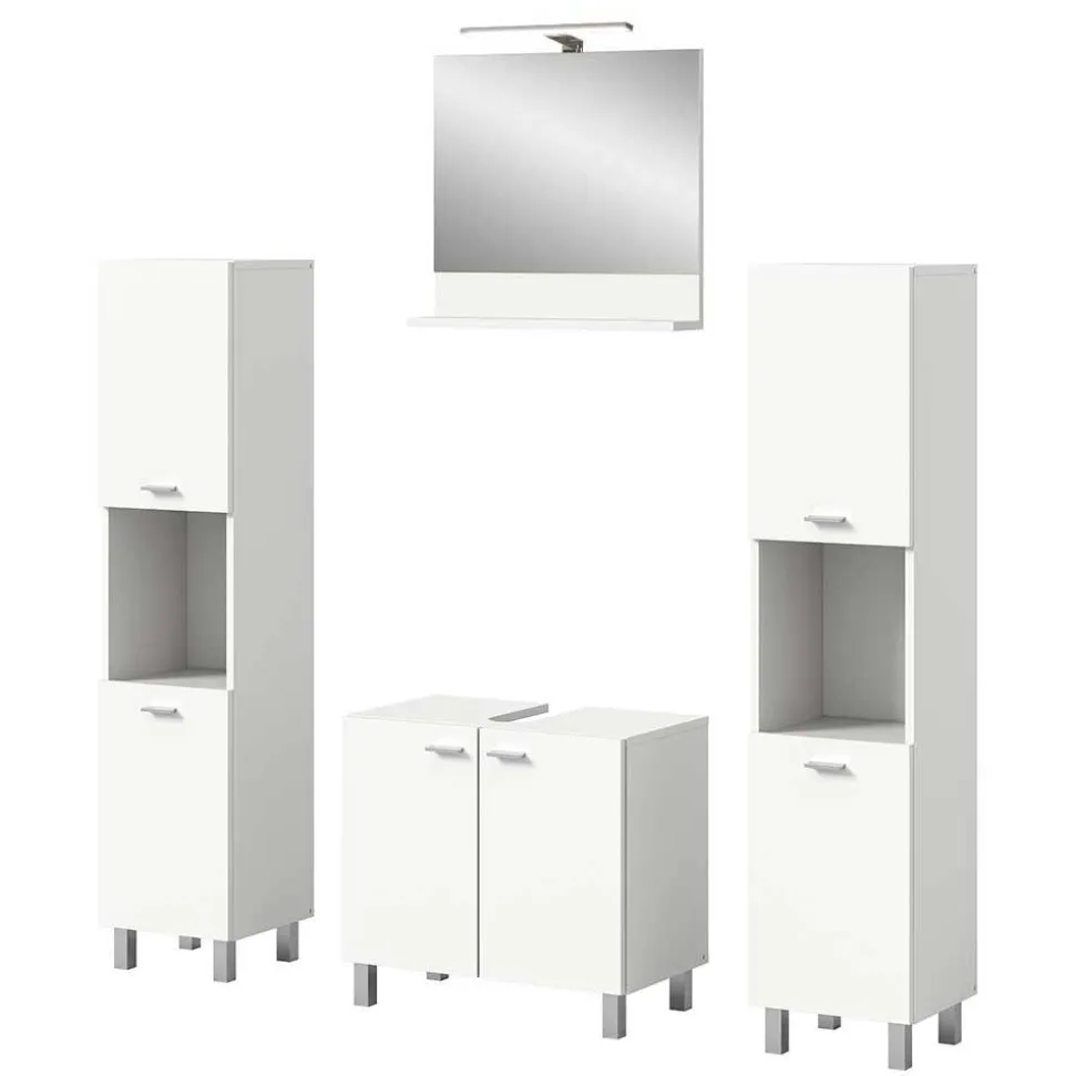 Badmöbel Kombination in Weiß - Harmone (vierteilig)