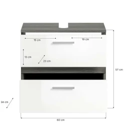 Badmöbel Kombination modern - Chapan (dreiteilig)