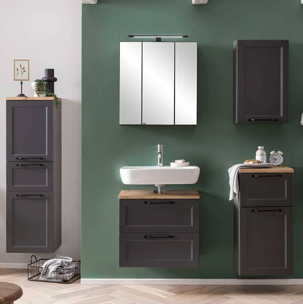 Badmöbel Kombination zweifarbig - Novelya (fünfteilig)