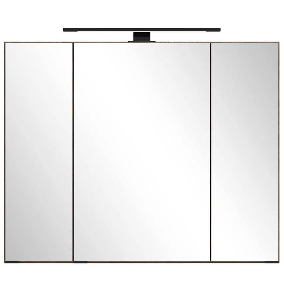 Badmöbel Komplettset in dunkler Eiche Optik - Ucaida (vierteilig)