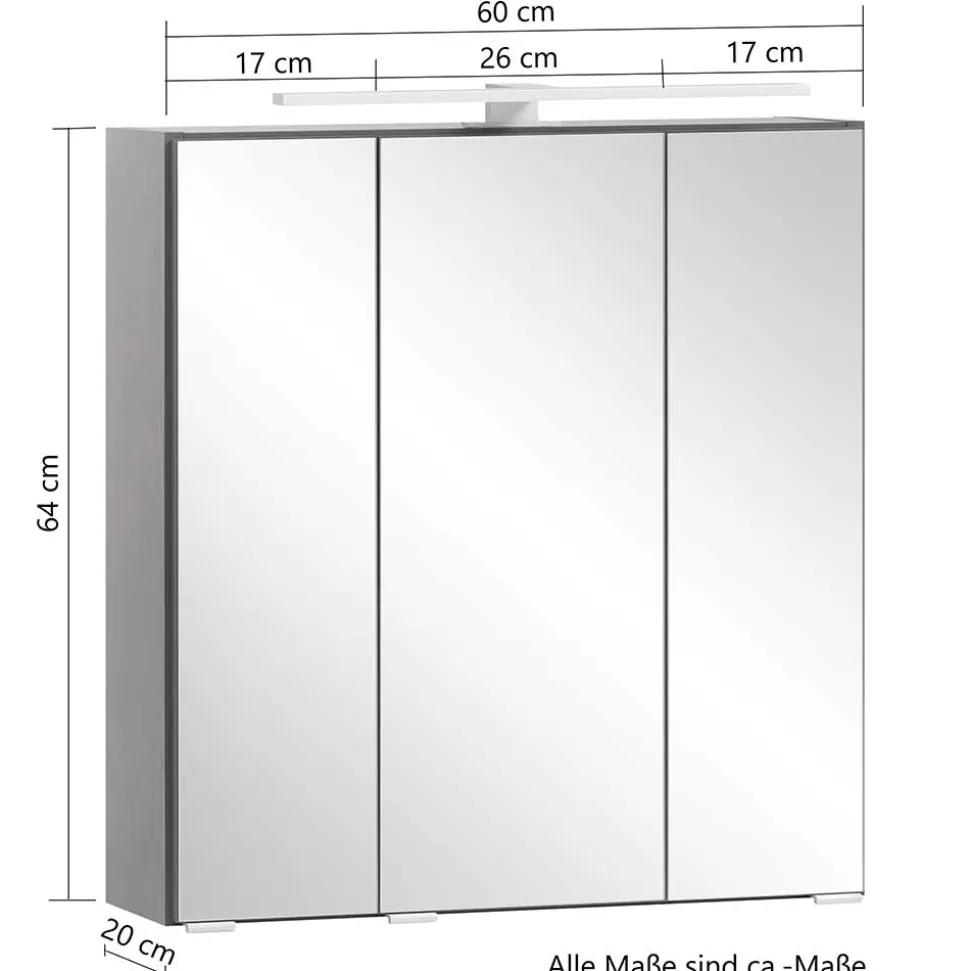 Badmöbel Komplettset in Touchwood - Drumias (fünfteilig)
