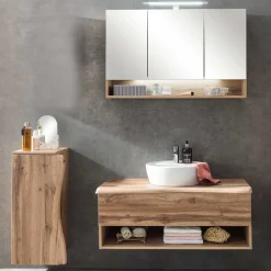 Badmöbel mit Baumkante Optik Set - Tofias (dreiteilig)