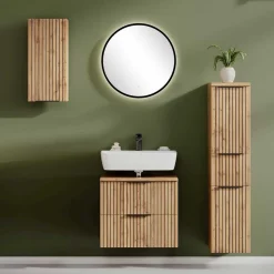 Badmöbel Schränke & Spiegel Set - Crystoga (vierteilig)