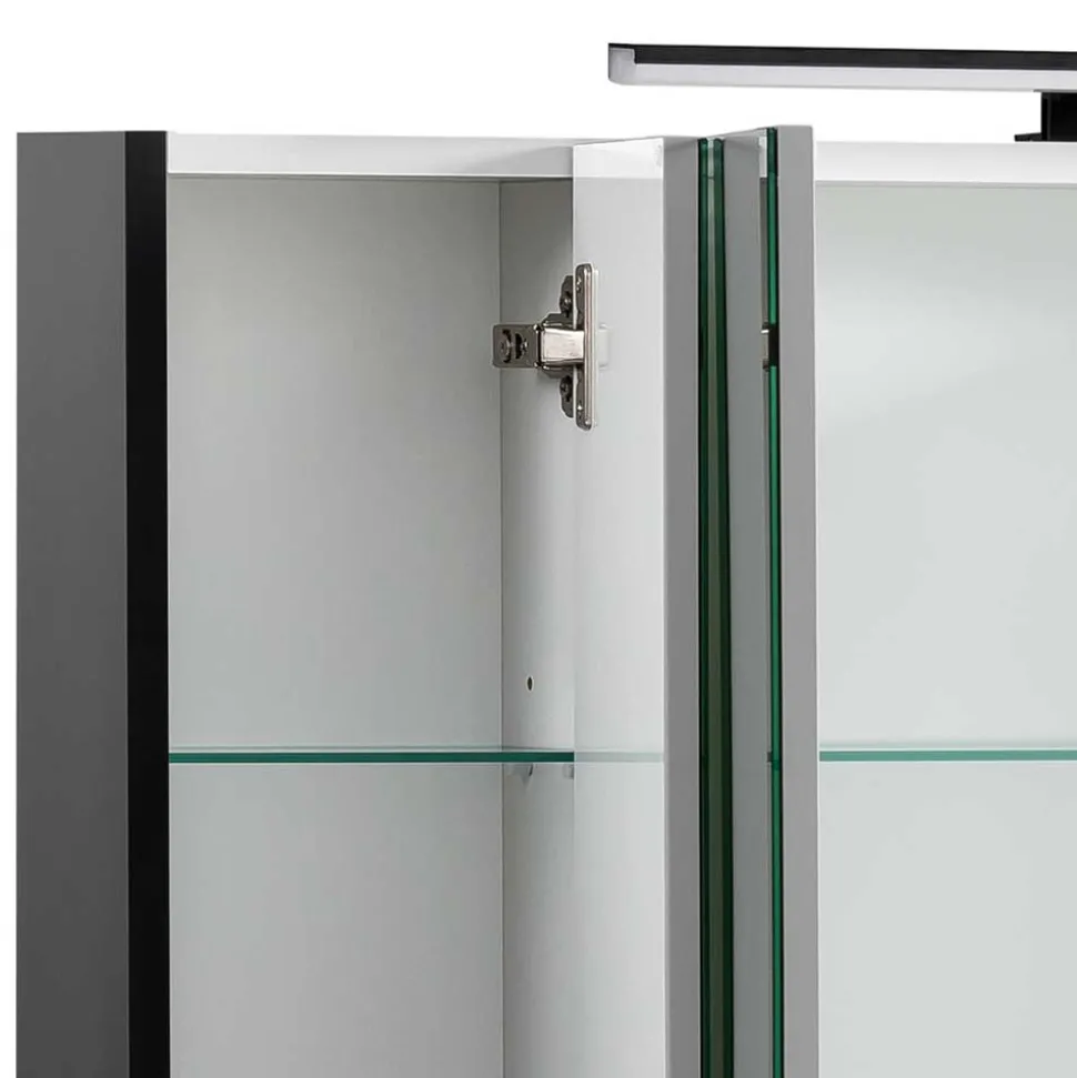 Badmöbel Set in Schwarz - Riguna (dreiteilig)