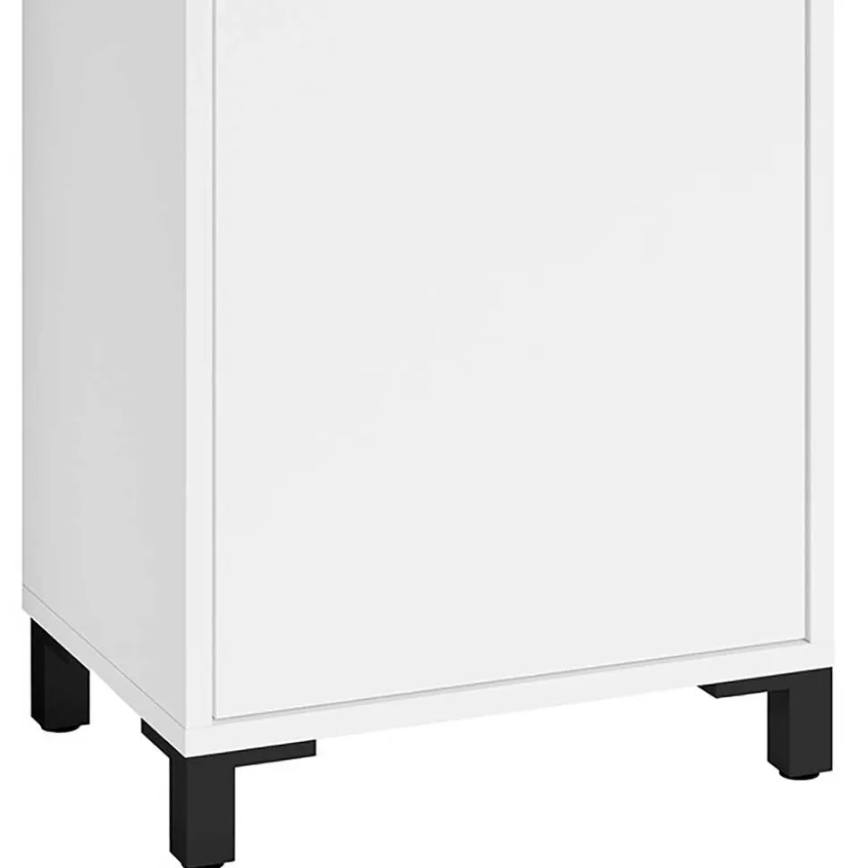 Badmöbel Set in Weiß Schwarz - Envaton (dreiteilig)