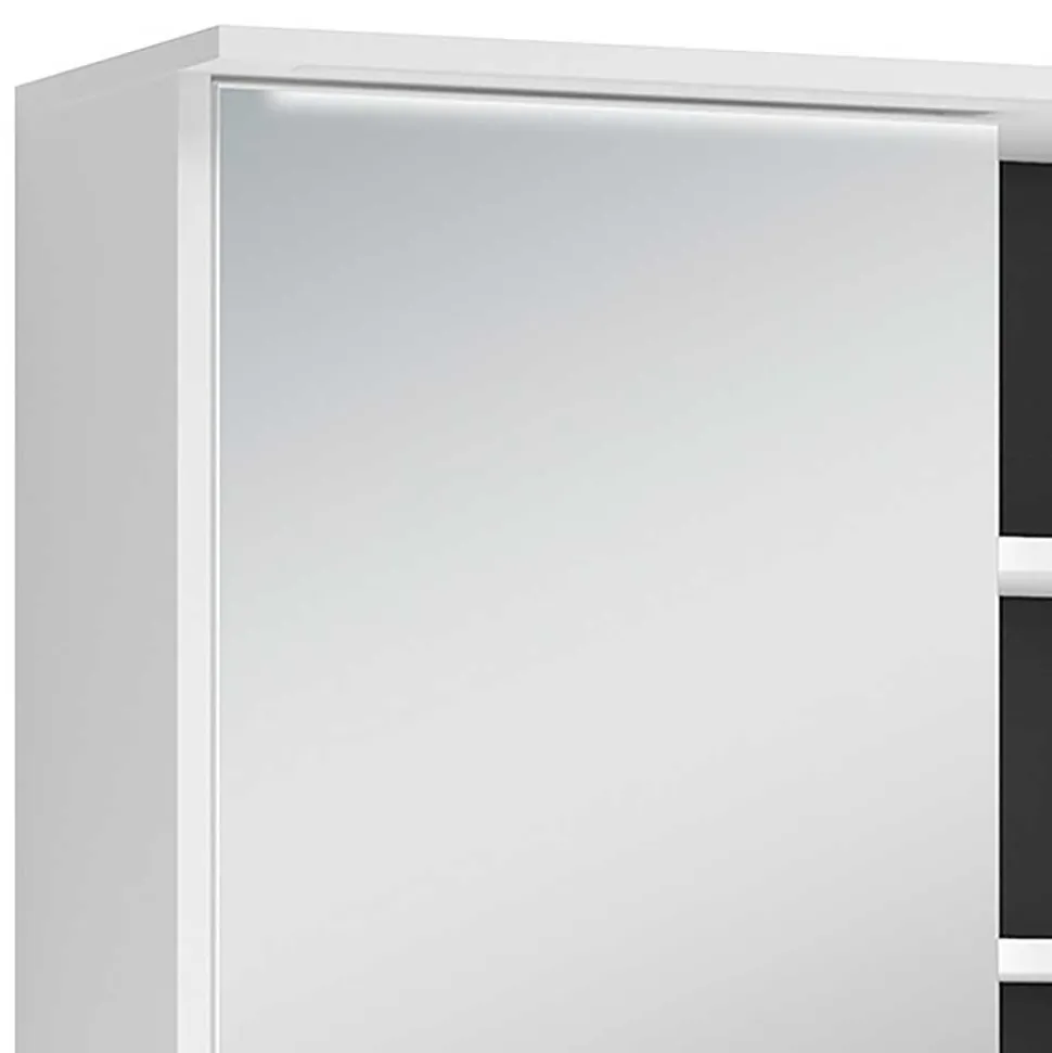 Badmöbel Set in Weiß Schwarz - Envaton (dreiteilig)