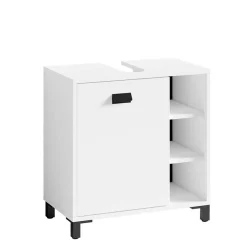 Badmöbel Set in Weiß Schwarz - Envaton (dreiteilig)