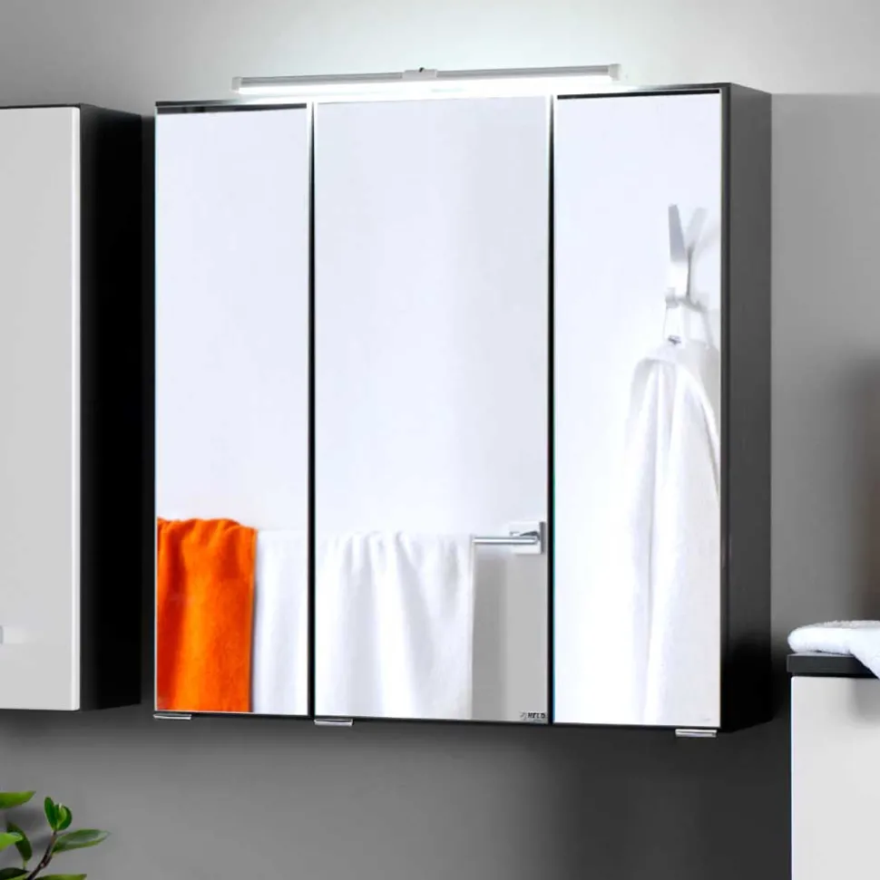 Badmöbel Set Tiamos in Weiß Hochglanz (fünfteilig)