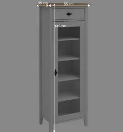 Badschrank mit Glastür im Landhausstil - Sibiuta