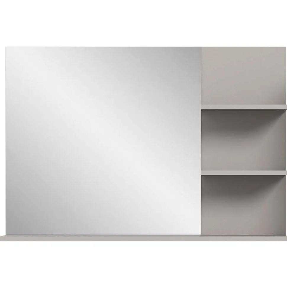 Badspiegel in Grau mit Ablagen - Racapulco