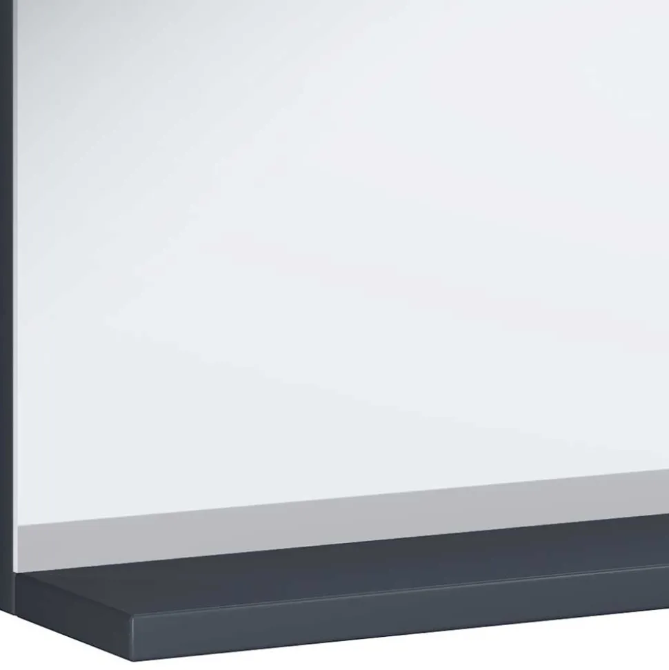 Badspiegel mit Ablage in Anthrazit - Rondja