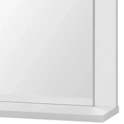 Badspiegel mit Ablage in Weiß - Seriacus