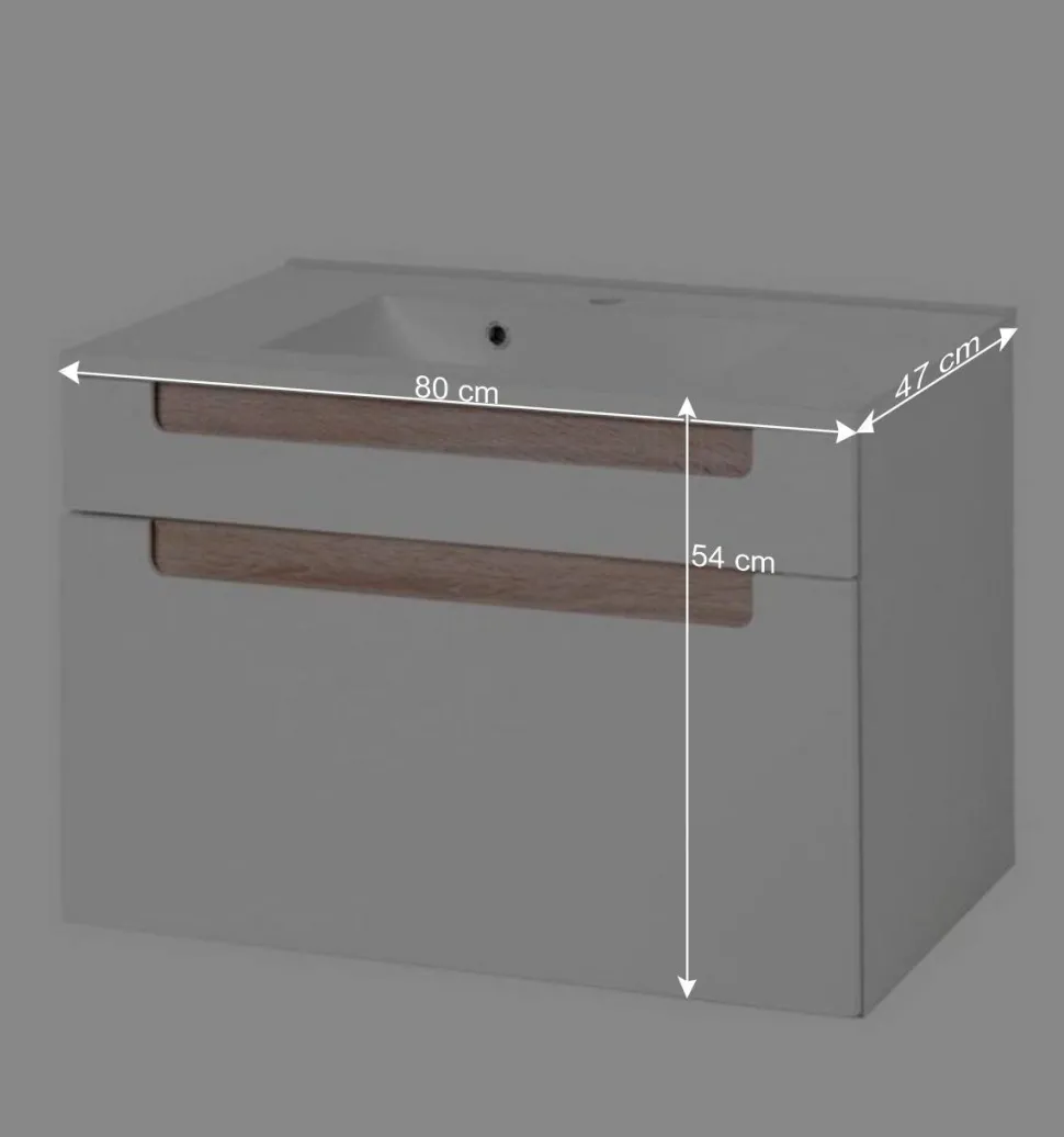 Bad-Waschtisch Tymos in Weiß