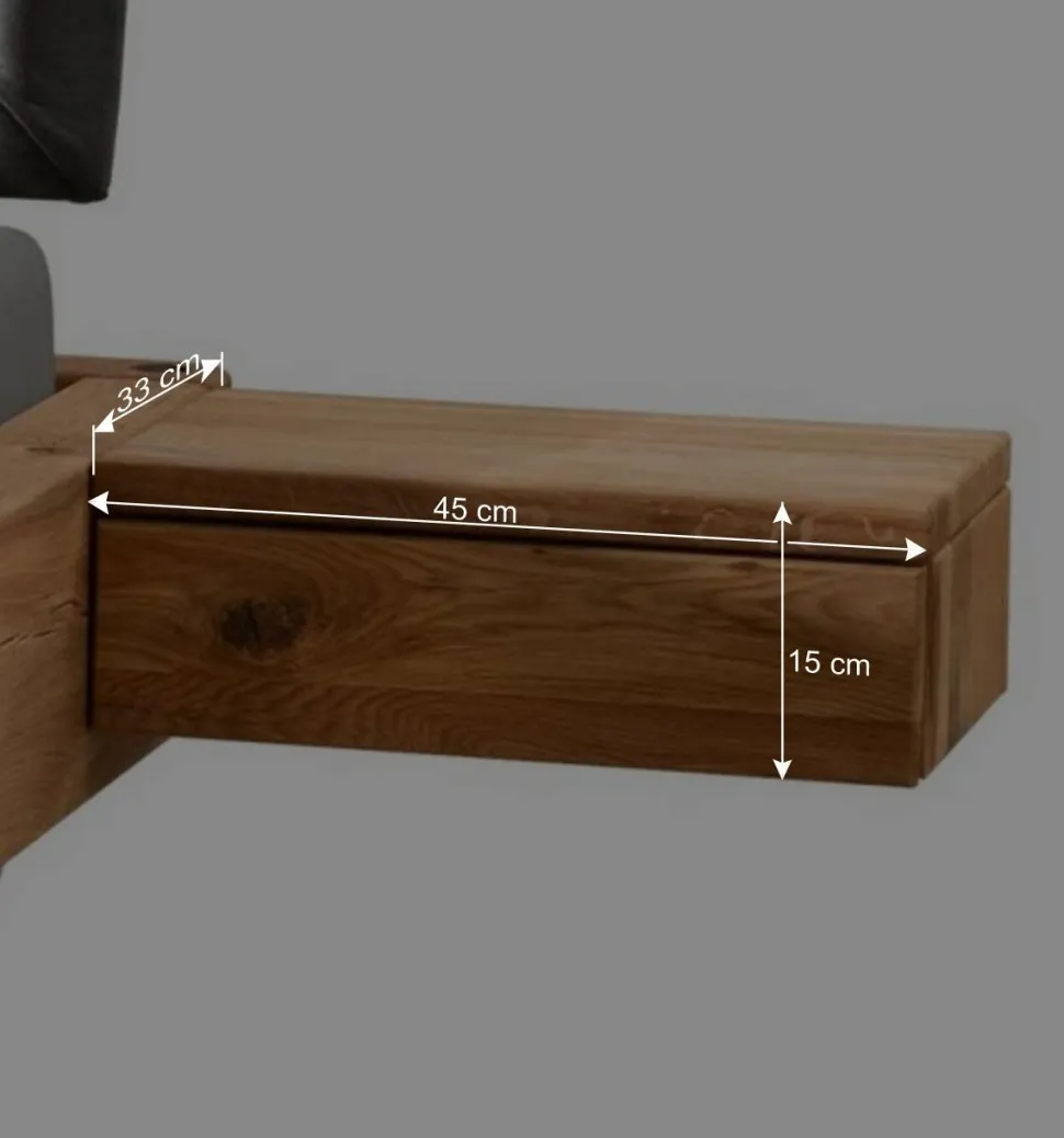 Balkenbett in Schwebeoptik mit Wangengestell - Dominico