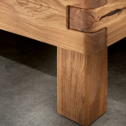 Balkenbett mit Naturkanten Kopfteil - Blevos