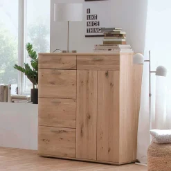 Balkeneiche Kombikommode mit 4 Schubladen - Mabasa