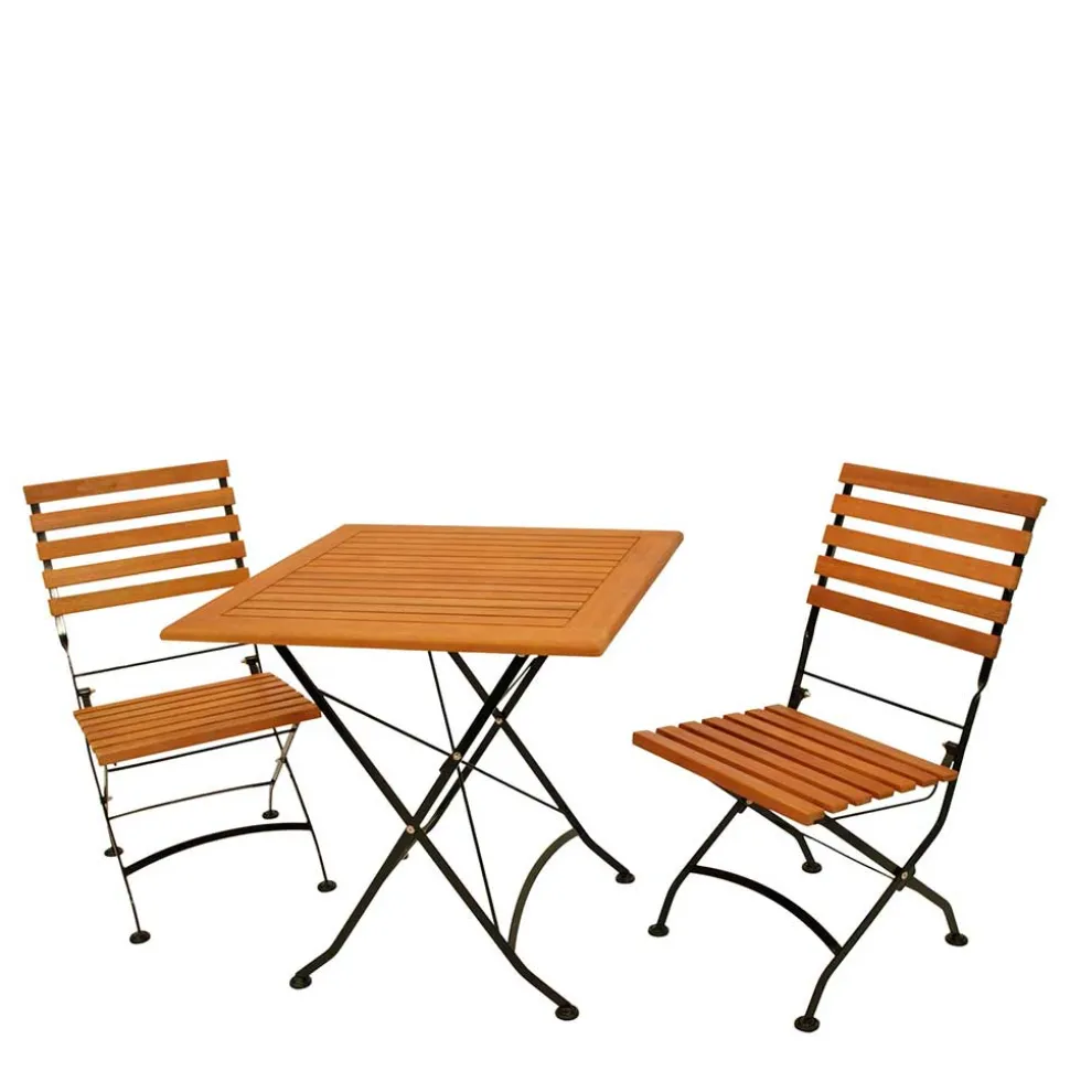 Balkon Klappgarnitur mit zwei Sitzplätzen - Zirova (dreiteilig)