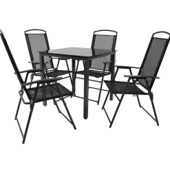 Balkon-Tischgruppe für 4 Personen - Crimas (fünfteilig)