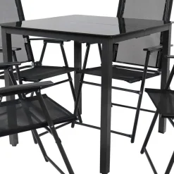 Balkon-Tischgruppe für 4 Personen - Crimas (fünfteilig)