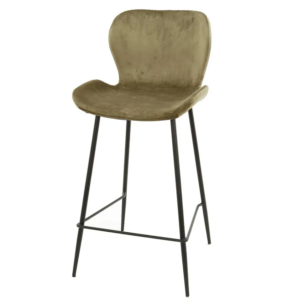 Bar Stühle in Beige & Schwarz - Ivalin (4er Set)