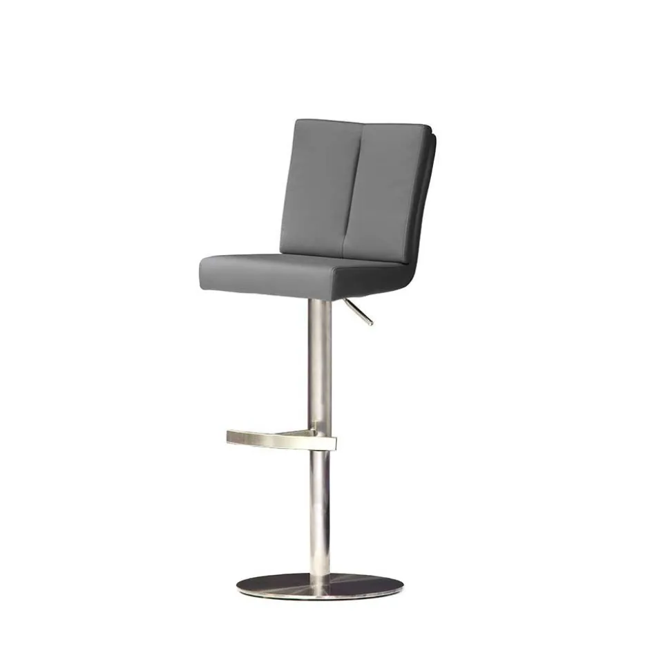 Barhocker Drosalino aus Edelstahl gebürstet