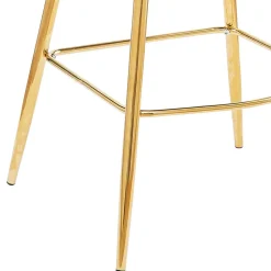 Barhocker mit Muschel-Lehne in Beige - Grovossa (2er Set)