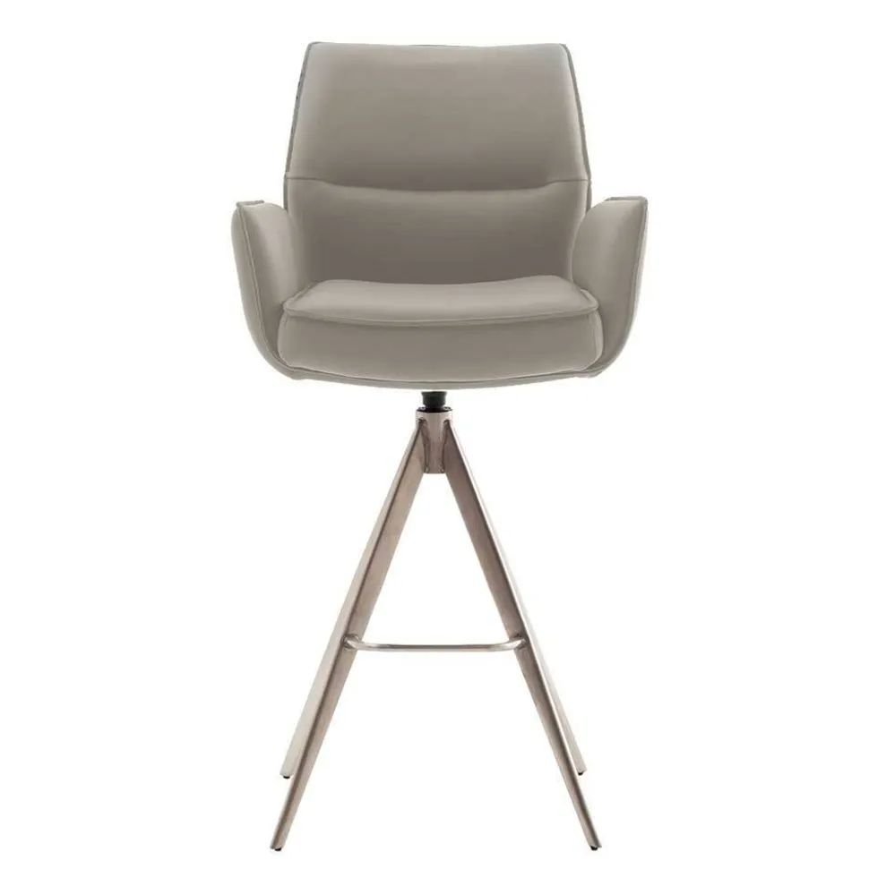 Bar-Lederstühle mit Armlehnen - Damien (2er Set)