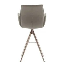 Bar-Lederstühle mit Armlehnen - Damien (2er Set)